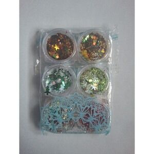 6 Pcs/Set of 6 Colors Nail Art Foil Flake Aluminum Foil Flakes Decoration
